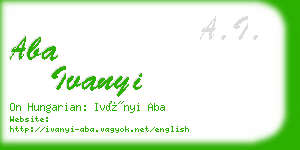 aba ivanyi business card